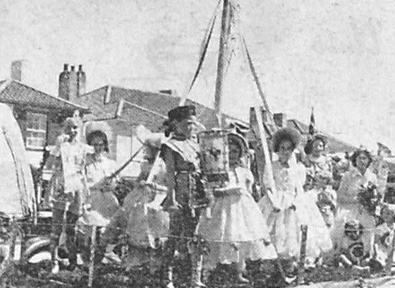 The Maypole, a delightful entry to the procession from the Inkpen School of Dancing