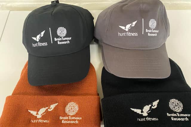 hunt fitness hats, photo from Brain Tumour Research