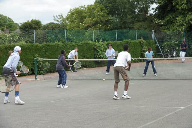 A massive free game of tennis