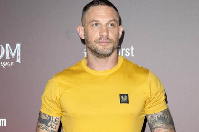 Tom Hardy might be working on television production in Bucks today, photo by  Tristan Fewings/Getty Images for Sony