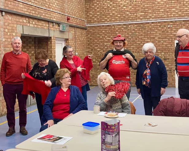 Grenville Oddfellows members Wear it Red for a British Heart Foundation fundraiser