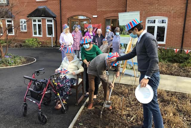 They planted the tree yesterday (17 March)