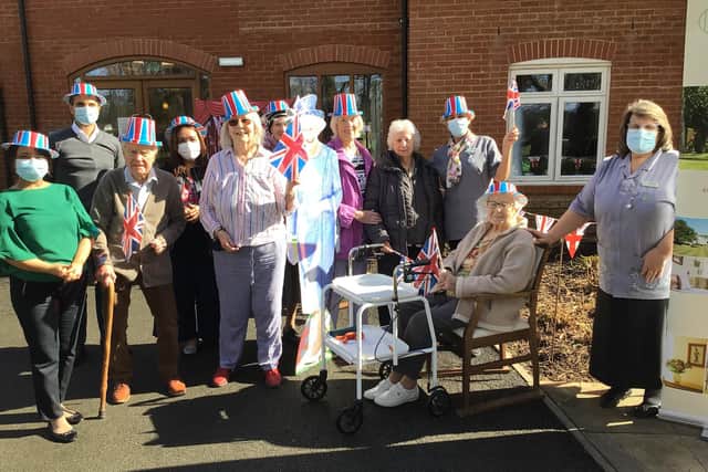 Residents and staff at the Bartlett Residential Home