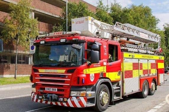 Three fire engines were sent to tackle the blaze