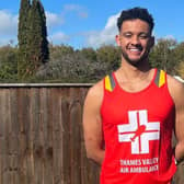 Nathan rocking his Thames Valley Air Ambulance vest