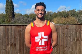 Nathan rocking his Thames Valley Air Ambulance vest