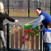 Buckingham MP Greg Smith cuts the ribbon with ward councillor Angela Macpherson