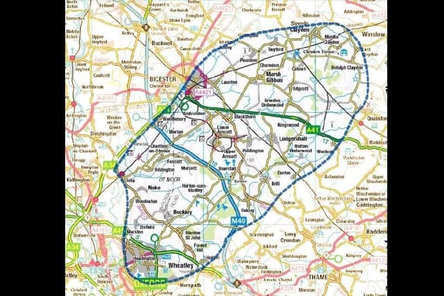 The project area covers 300sq km between Aylesbury, Buckingham, Bicester and Oxford
