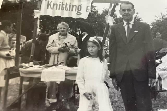 Mary and her dad,  Oleksa (Alexander) Wytwyckyj, at St Louis Convent School fete in 1960