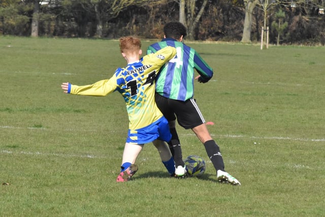 Dylan Eatwell makes a tackle