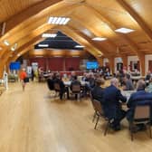 Discussion tables at Buckingham's Annual Town Meeting