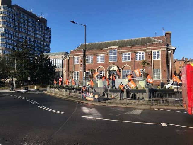 British Gas workers striking in Aylesbury earlier this year