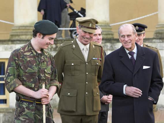 Prince Philip on a Royal visit to Stowe School in 2007