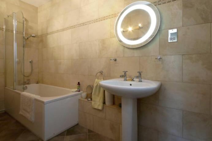 One of three bathrooms at the property