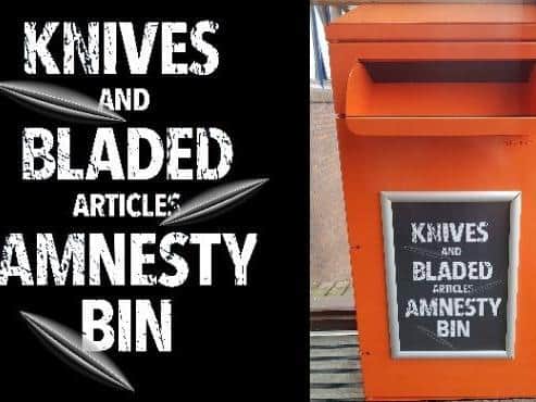 Knives and bladed weapons amnesty bins set to be rolled out next week