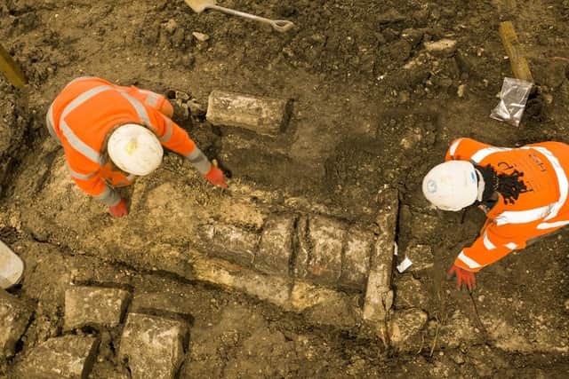 The remains of a medieval church in Stoke Mandeville are being excavated by archaeologists working on the HS2 project.