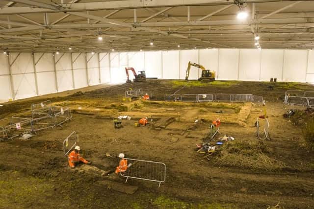 The dig site at St Mary's Stoke Mandeville