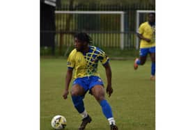 Manny Gbejuade in Aylesbury Vale Dynamos' semi-final against London Lions (Picture by Iain Willcocks)