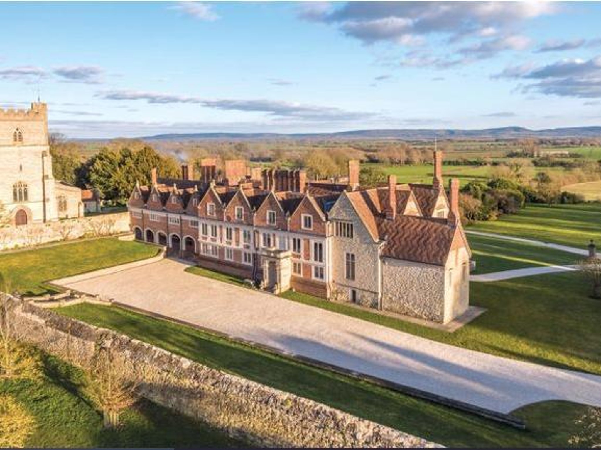 9 bedroom Grade II listed Dinton Hall goes up for sale with spa, pool