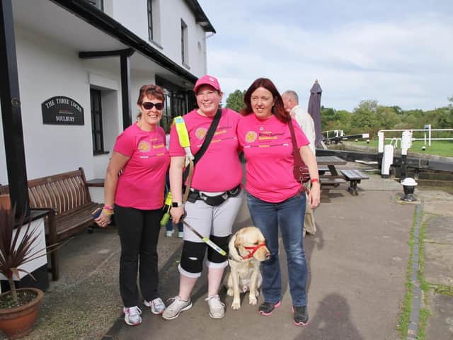 Lorraine White, Shannon Moore and Shannon's mum Paula White on the Walk of Hope