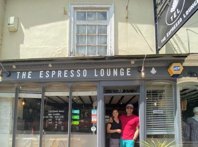 Aron and Clare Sharma at The Espresso Lounge