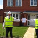 Regional winning site manager Sergiu Cantoriu, and Persimmon Homes North London MD Karl Endersbuy at Sycamore Rise in Thame