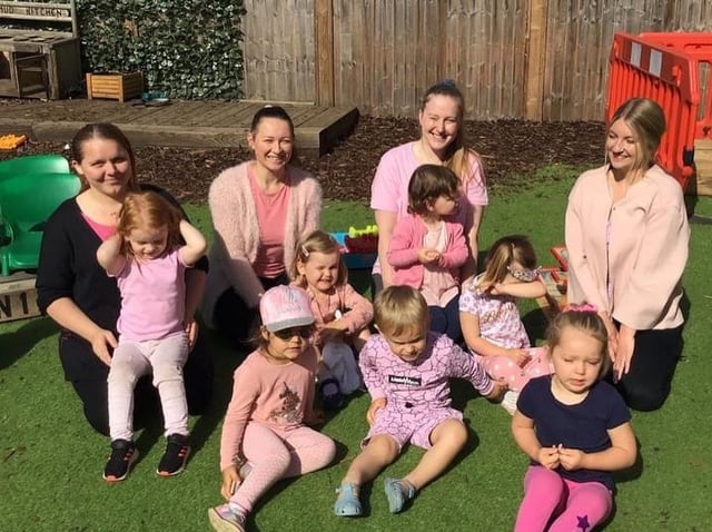 Monkey Puzzle Day Nurseries donned pink and purple to raise money and awareness for The Pepper Foundation