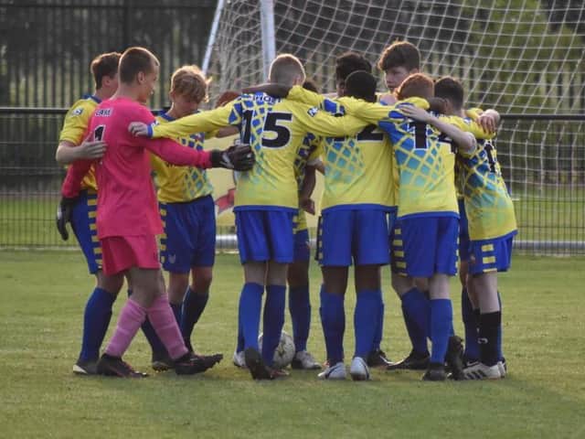 Team talk for the Under 15s Dynamos