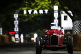 AT SPEED: James Wood demonstrated a 1935 Alfa Romeo P3 at the Goodwood Festival of Speed (Photo JEP)
