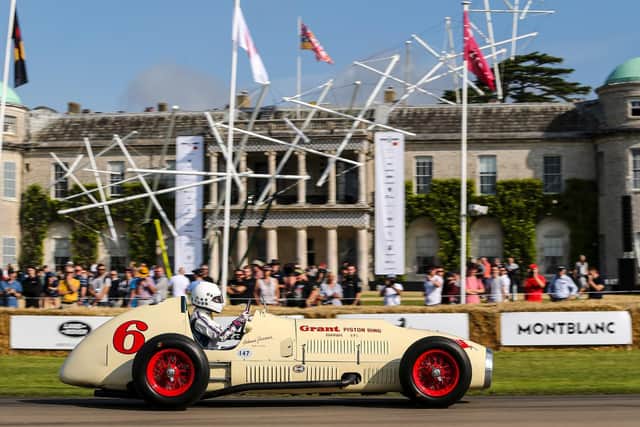 FAMOUS CAR: Quirina Louwman (pictured) and James Wood both drove this 1951 Ferrari 375 at Goodwood last weekend (Photo JEP)