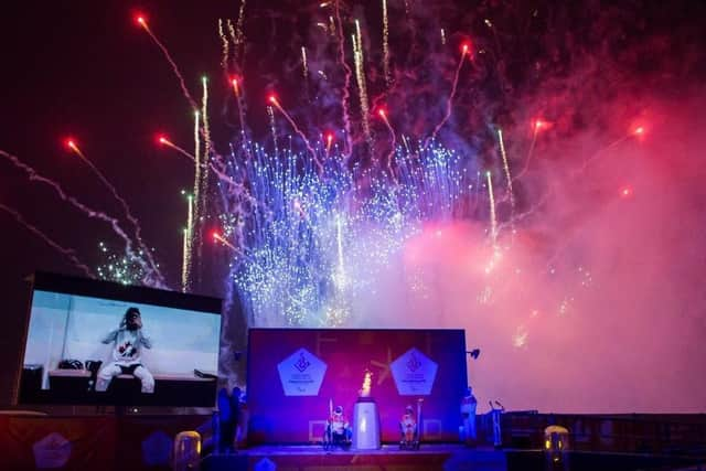 Paralympic Heritage Flame Lighting Ceremony at Stoke Mandeville Stadium in 2018