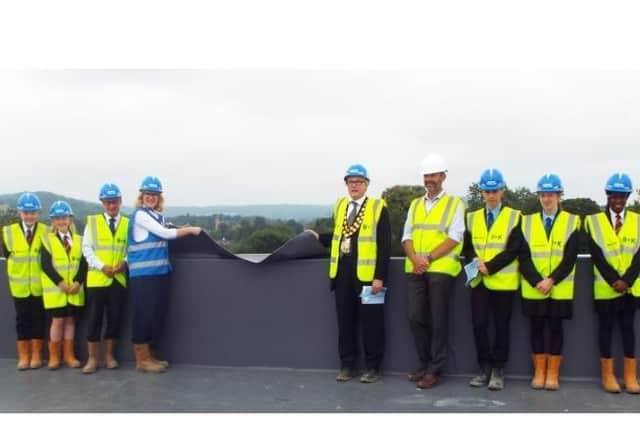 'Topping Off' the £30million new build at Tring School