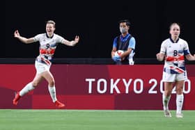 Ellen White scoring for Great Britain earlier in the tournament  (Picture Getty Images)