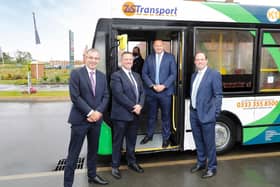 Officials opening the new bus route