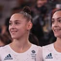 Jessica and Jennifer Gadirova enjoying the Olympic floor exercise final (Picture Jamie Squire GettyImages)