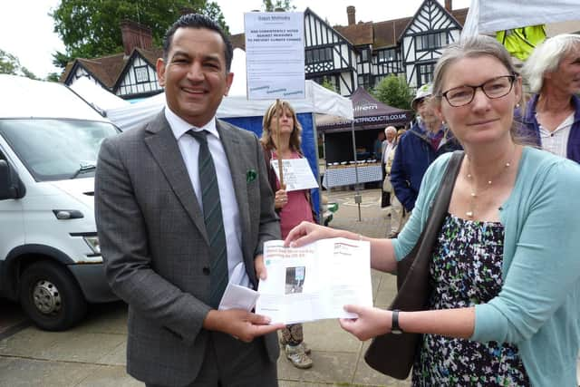 Gagan Mohindra appeared at St Peter's Church, in Tring, on Friday to see off the climate activists who had stopped off in Tring on their way to COP26 in Glasgow