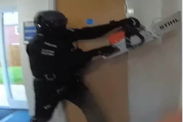 One police raid depicted in the video