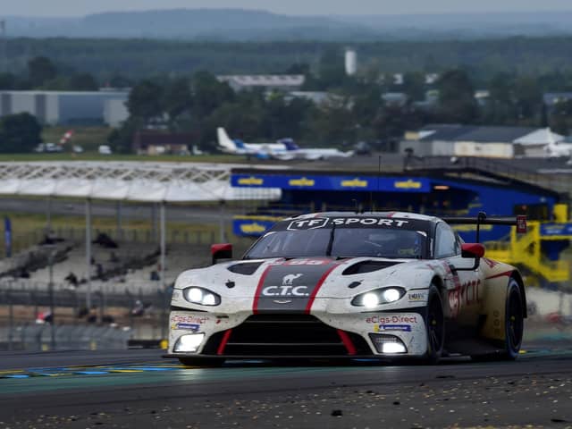 Ross Gunn at speed in his TF Sport Aston Martin Vantage  (Picture by Andrew Hartley)
