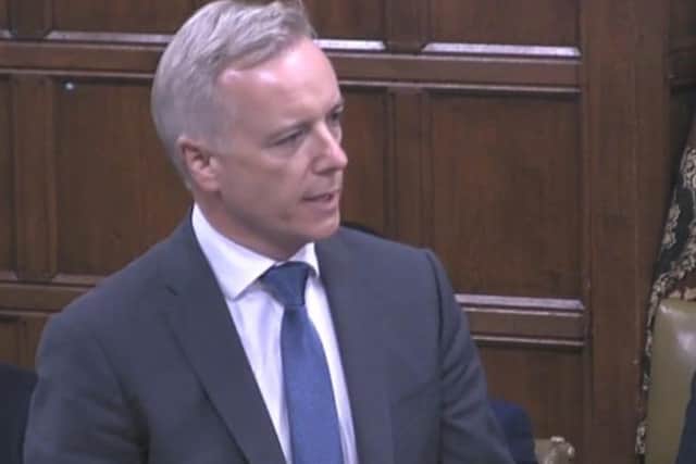 Aylesbury MP Rob Butler speaking in Westminster Hall