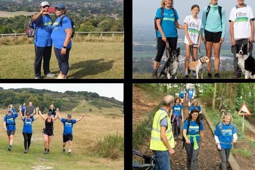 Hundreds of walkers hiked the Chiltern Hills to raise money for Rennie Grove