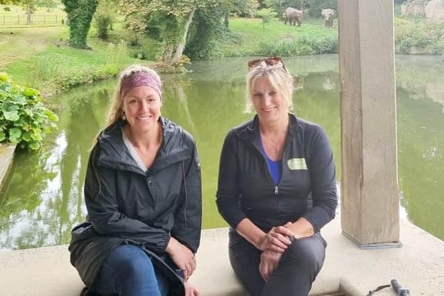 Holly Saunders with Jackie Jarvis at Waddesdon Dairy, part of the Waddesdon estate