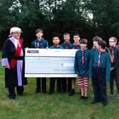 Judge Sheridan with the 4th Aylesbury Scouts