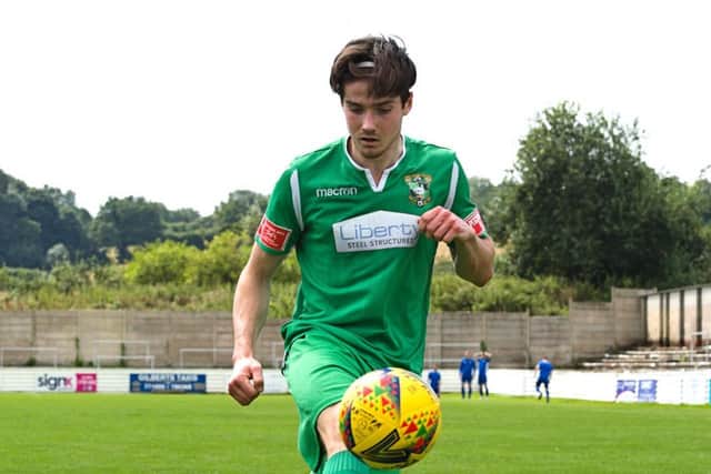 Jamie Jellis scored for Aylesbury United  (Picture by Mike Snell)