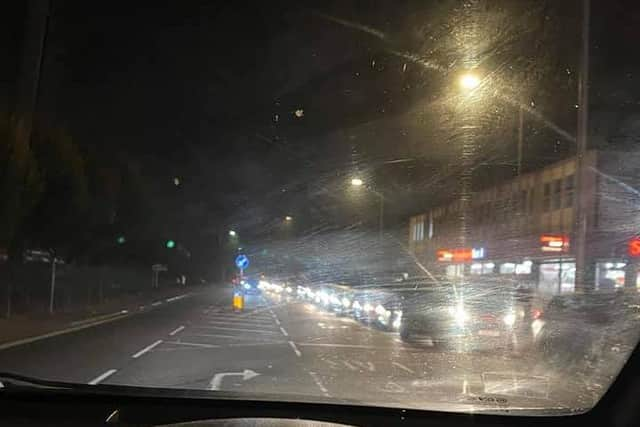 Queues outside Esso Garage in Aylesbury on Sunday September 26 photo from Emma Dover