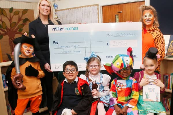 Charlotte Marsden of Miller Homes visits Longwick Church of England Combined School for World Book Day
