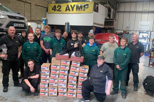 Lord's Builders Merchants came onboard as a sponsor and donated new work boots for the students along with a donation towards the cost of new overalls.