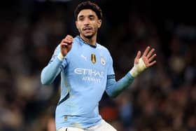 Manchester City's Omar Marmoush was one of the biggest signings of the January window. (Photo by Carl Recine/Getty Images)