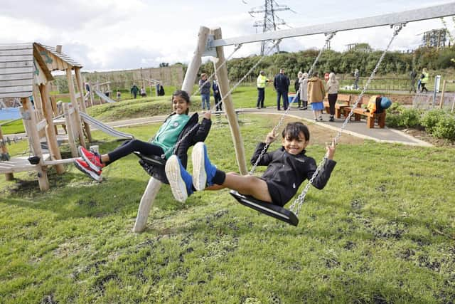 Children playing at the park