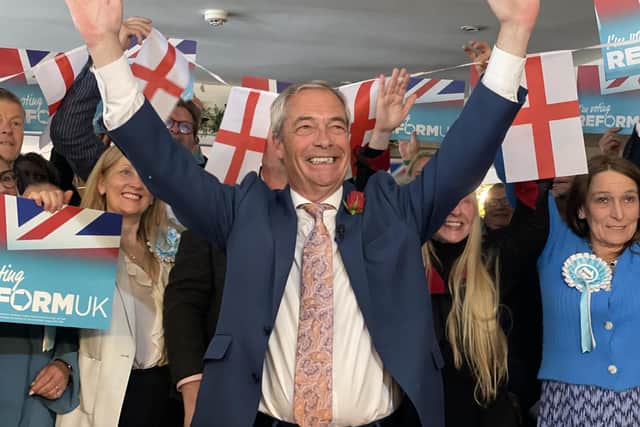 Nigel Farage in Buckinghamshire. Photo from Charlie Smith/Local Democracy Reporting Service