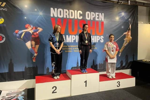 Ashleigh at the 2022 Nordic Open Wushu Championships